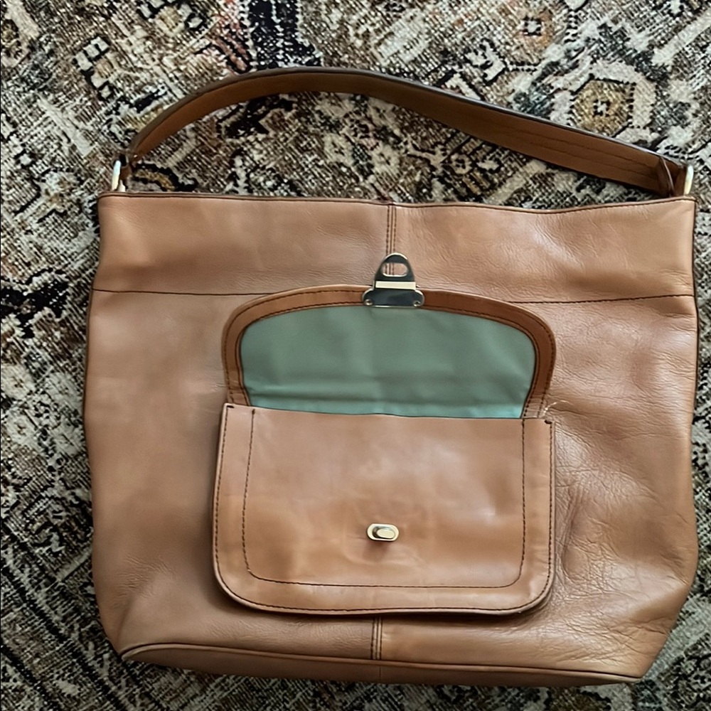 Banana Republic Tan Leather Shoulder Bag